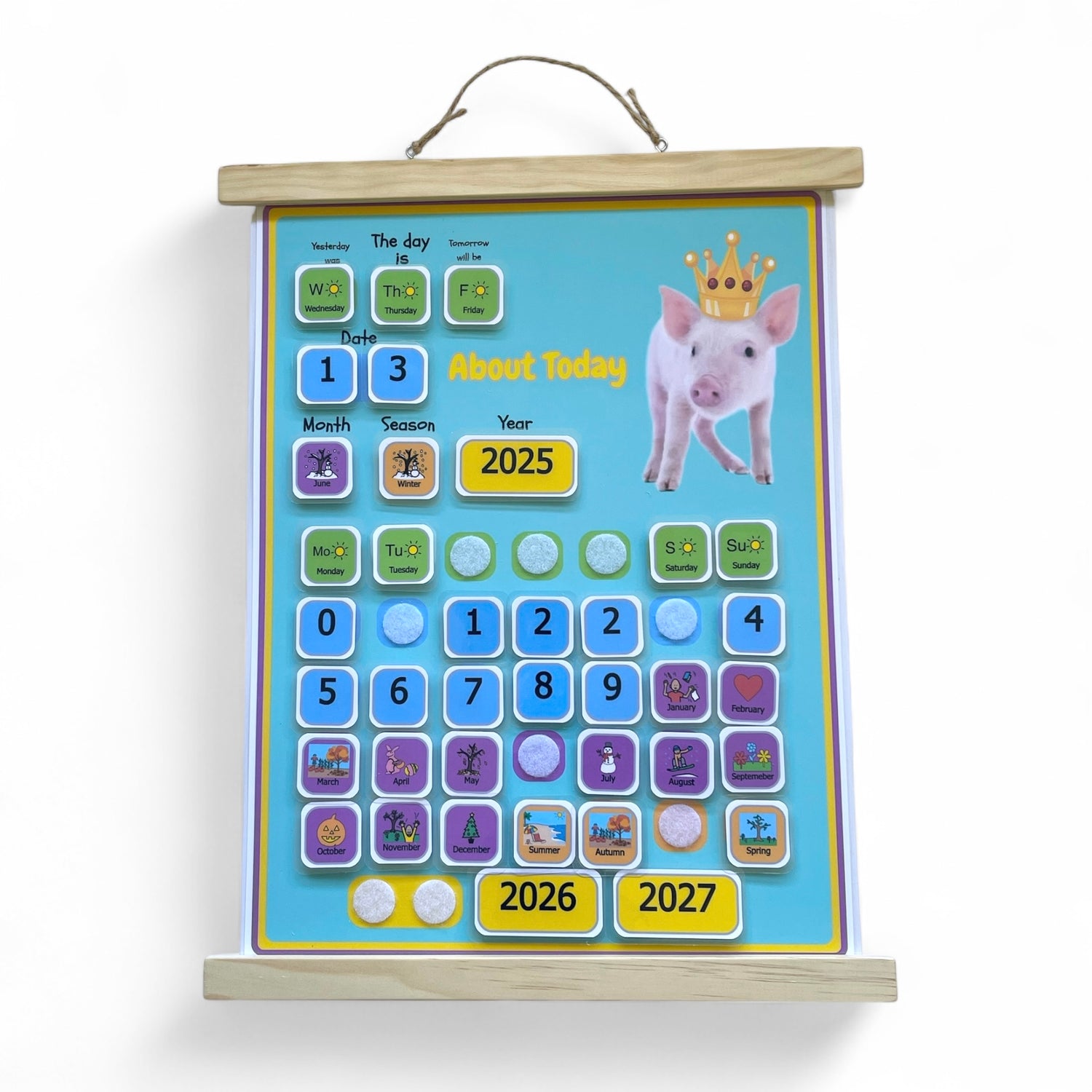 Visual calendar, autism visual supports, visual aids, visual calendar for kids, interactive calendar for autism, autism visual supports