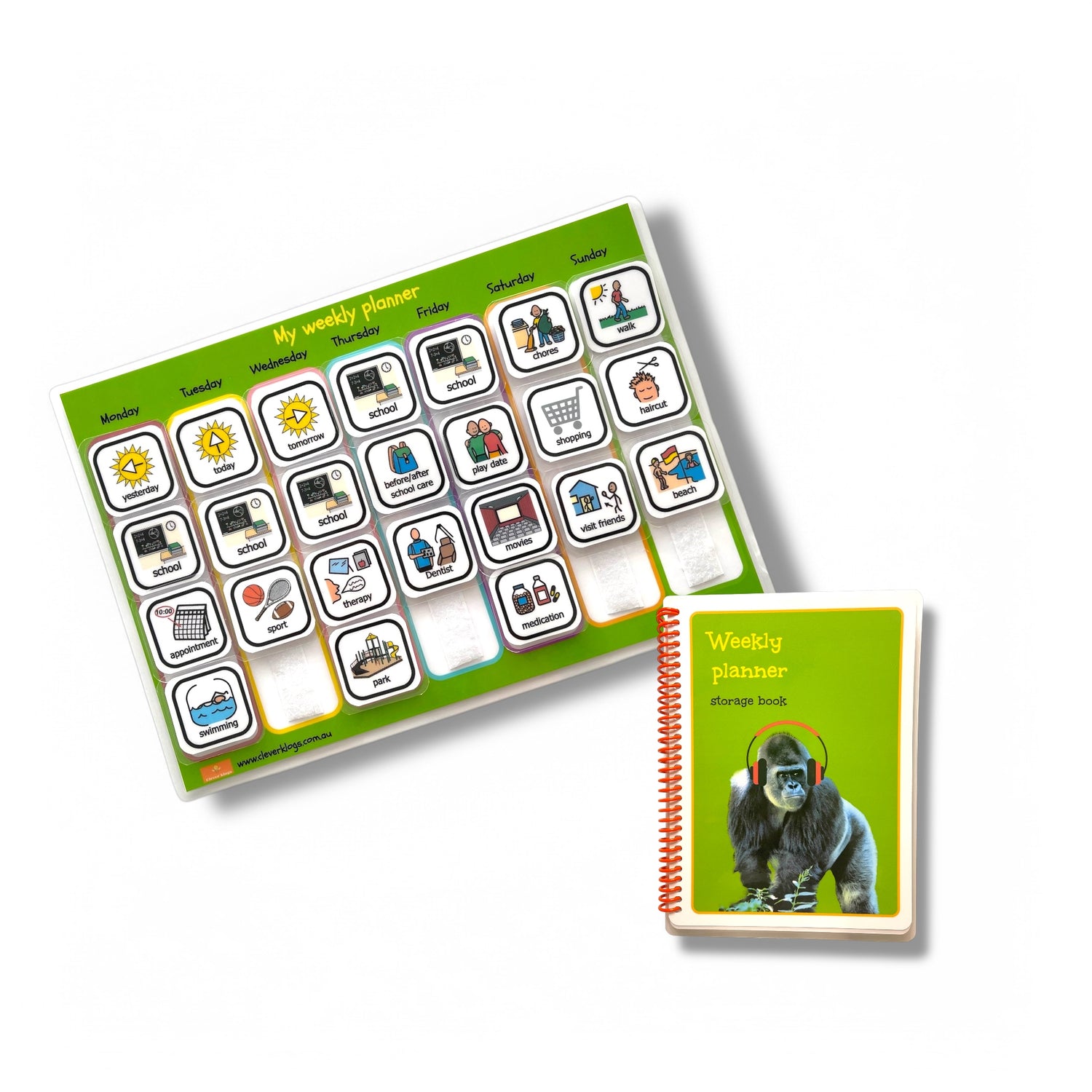 Weekly planner, visual schedule