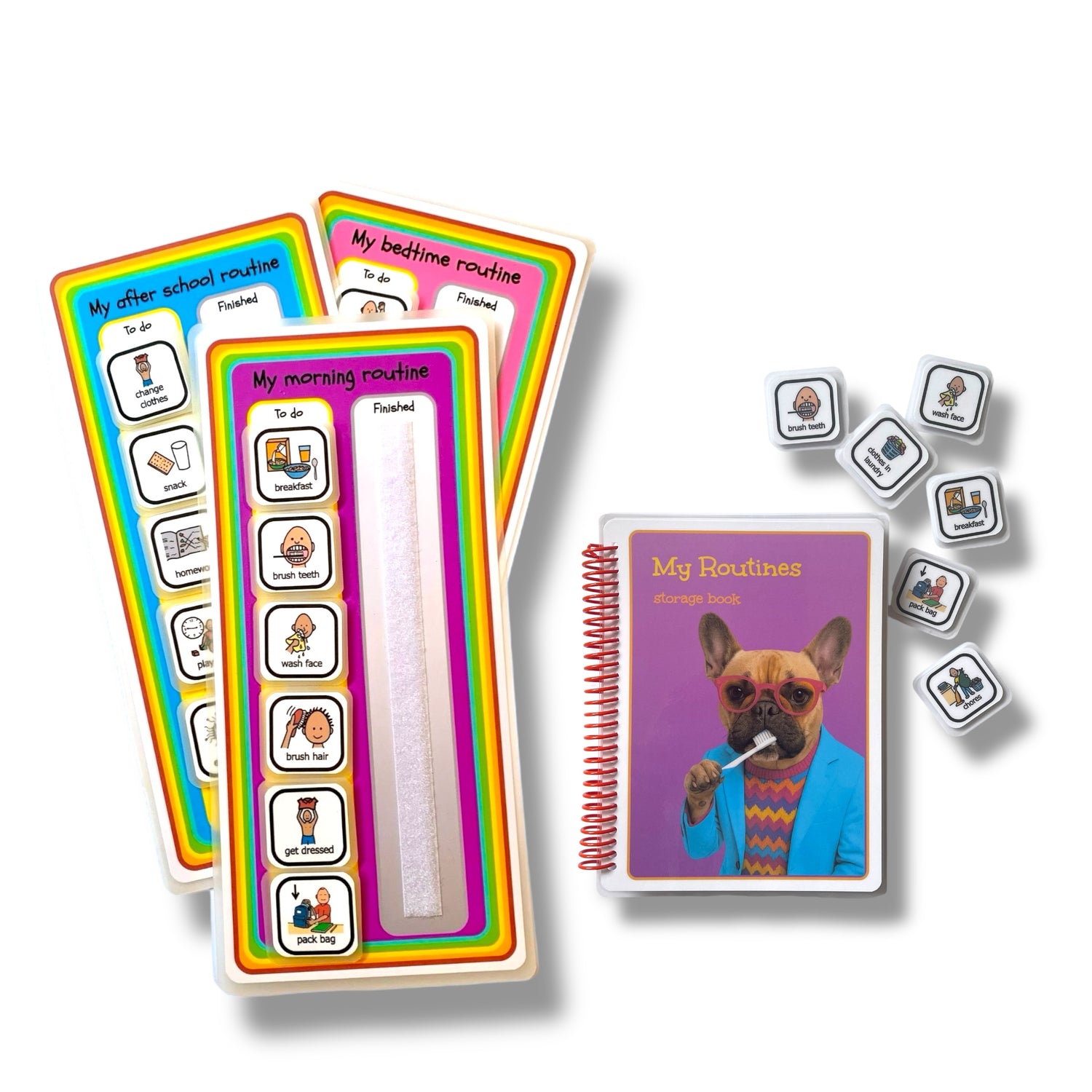 Daily routines schedule, autism visual support, autism visual aid