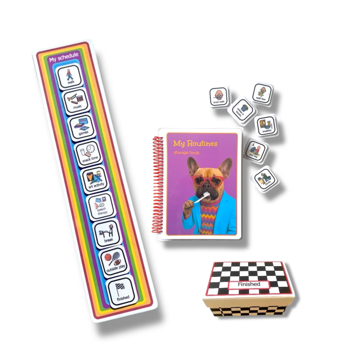 Daily routines schedule, autism visual support, autism visual aid