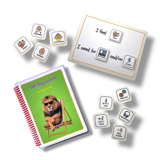 Self regulation visual support, autism visual aids, asd regulation emotions,