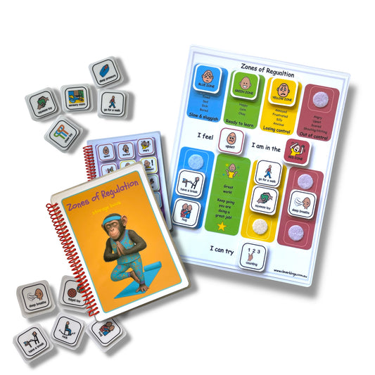 Zones of regulation visual support, self regulation, autism visual supports, ads visual aid