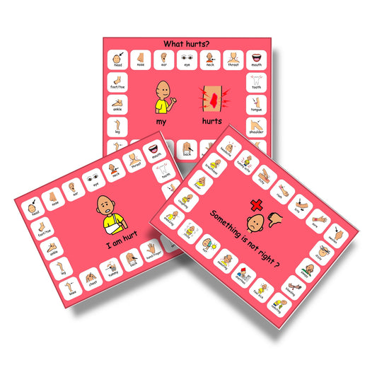 i'm hurt, where hurts visual support board, autism visual support, visual aid