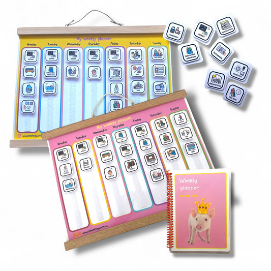 Weekly visual time table, weekly visual schedule, visual support, autism visual aids, visual supports