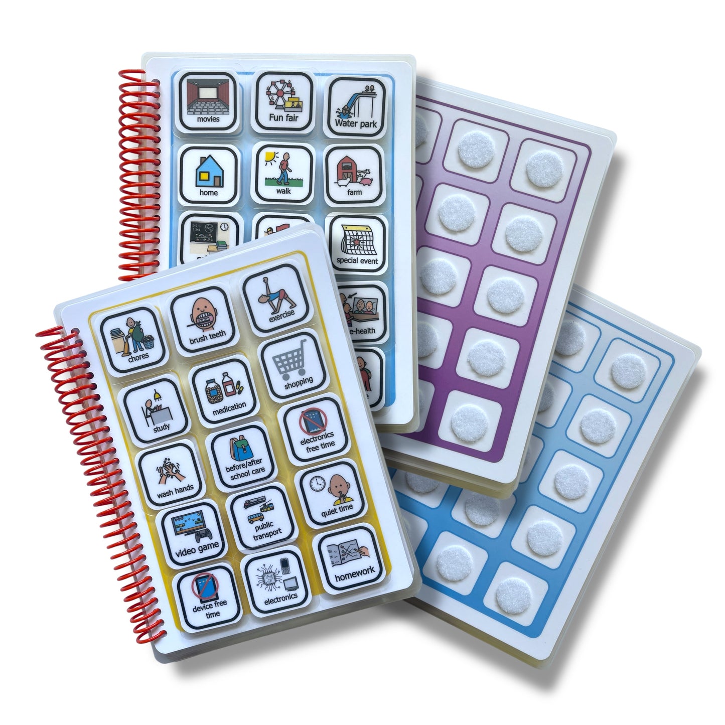 Visual schedule for autism Velcro storage book. Visual supports autism, visual schedule for kids 
