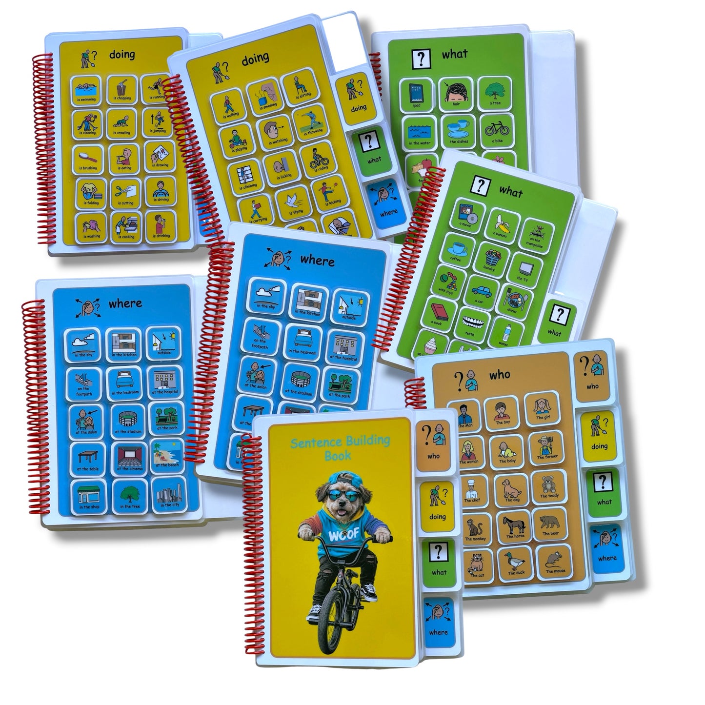 Colourful semantics sentence building book- autism visual supports- autism AAC