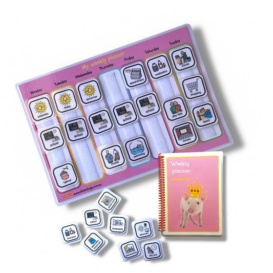 Weekly visual schedule set for Autism, visual timetable for kids, visual schedule for kids, visual planner for autism, visual planner for kids