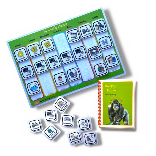 Weekly visual schedule for autism, Weekly visual schedule set for Autism, visual timetable for kids, visual schedule for kids, visual planner for autism, visual planner for kids